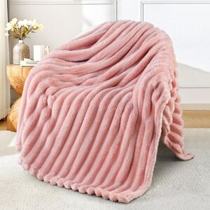 Exclusivo Mezcla Fleece Throw Blanket for Couch, Super Soft Striped Ja Exclusivo Mezcla Fleece Throw Blanket for Couch, Super Soft Striped Ja