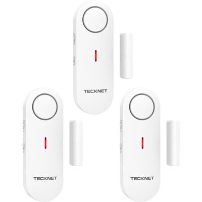 TeckNet Online Door Alarm Sensor, Window Alarms Sensors, 2-in-1 Alarm & Chime, 3-level TeckNet Online Door Alarm Sensor, Window Alarms Sensors, 2-in-1 Alarm & Chime, 3-level
