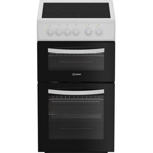 Indesit 50cm Electric Cooker with Ceramic Hob - White - A/A Rated Indesit 50cm Electric Cooker with Ceramic Hob - White - A/A Rated
