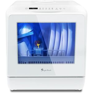 SINGLEHOMIE Table Top Dishwasher, Mini Countertop Dishwasher Portable, 6 Programs, Built-in SINGLEHOMIE Table Top Dishwasher, Mini Countertop Dishwasher Portable, 6 Programs, Built-in