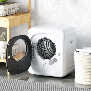 HOMCOM Compact Dryer Machine with 5 Modes, 4kg Small Tumble Dryer, White HOMCOM Compact Dryer Machine with 5 Modes, 4kg Small Tumble Dryer, White