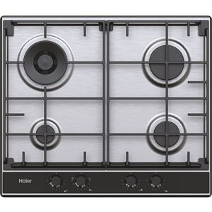 HAIER Series 2 HAHG6BR4S2X 60cm Gas Hob - Black / Stainless Steel HAIER Series 2 HAHG6BR4S2X 60cm Gas Hob - Black / Stainless Steel
