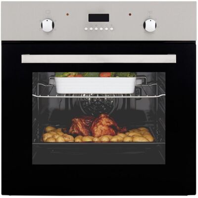Cookology FOD60SS 60cm 61L Built-in True Fan Oven, 1800W, Programmable Timer, Di Cookology FOD60SS 60cm 61L Built-in True Fan Oven, 1800W, Programmable Timer, Di
