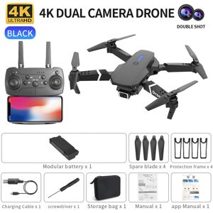 Unbranded (Black) Mini Drone Foldable Rc Quadcopter Helicopter With 4k Hd Dual Camera For Unbranded (Black) Mini Drone Foldable Rc Quadcopter Helicopter With 4k Hd Dual Camera For