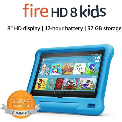 Amazon (Blue, Fire HD 8 Kids tablet) Fire HD 8 Kids tablet for ages 3-7 8" HD displ Amazon (Blue, Fire HD 8 Kids tablet) Fire HD 8 Kids tablet for ages 3-7 8" HD displ