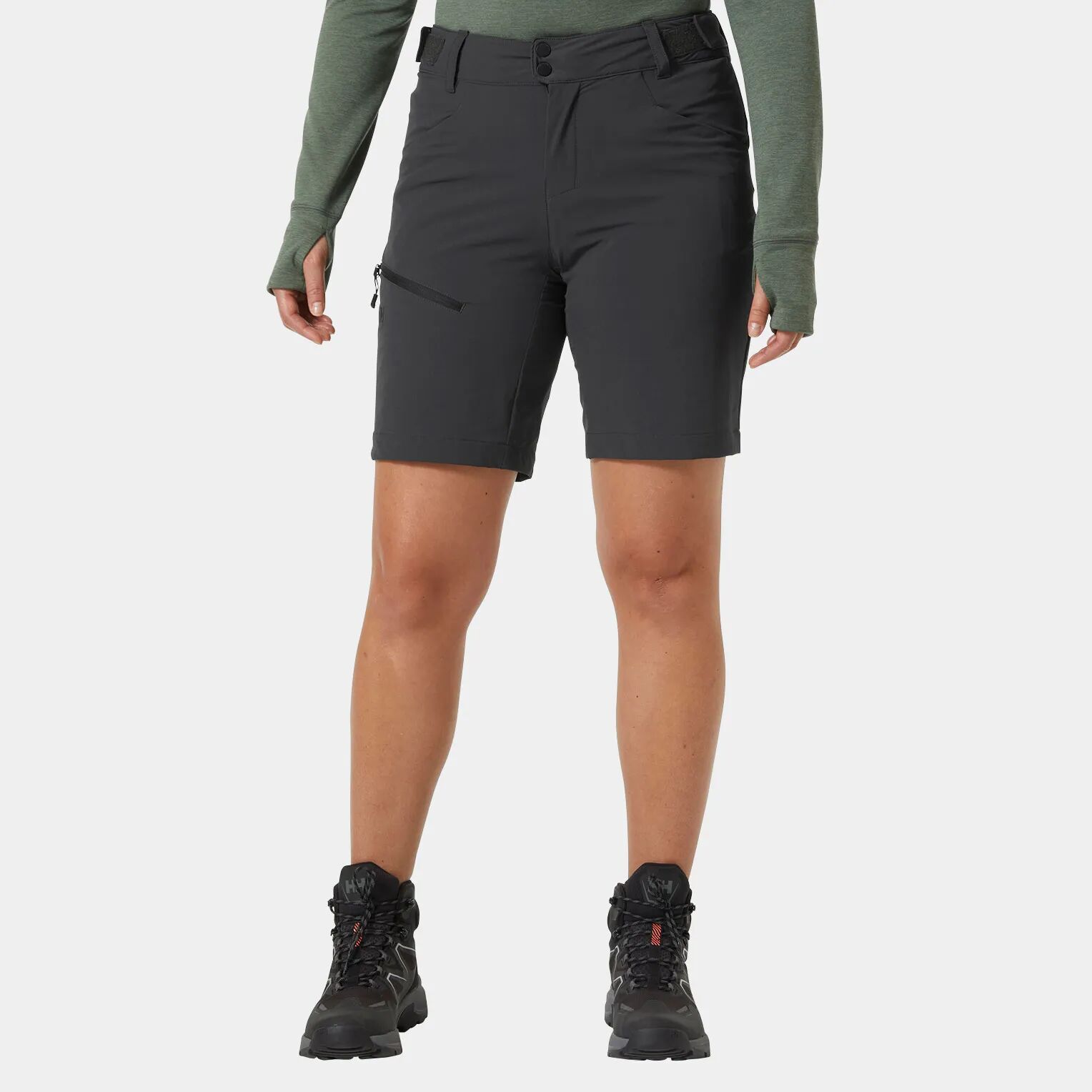 Helly Hansen Women's Blaze Softshell Shorts Grey L - Ebony Grey - Female