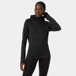 Helly Hansen Women's Lifa Merino Midweight Hoodie Base Layer Black XS - Black - Female