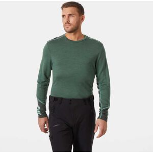 Helly Hansen Men's Lifa Merino Midweight Crew Base Layer Green S - Jungle Gree Green - Male Helly Hansen Men's Lifa Merino Midweight Crew Base Layer Green S - Jungle Gree Green - Male