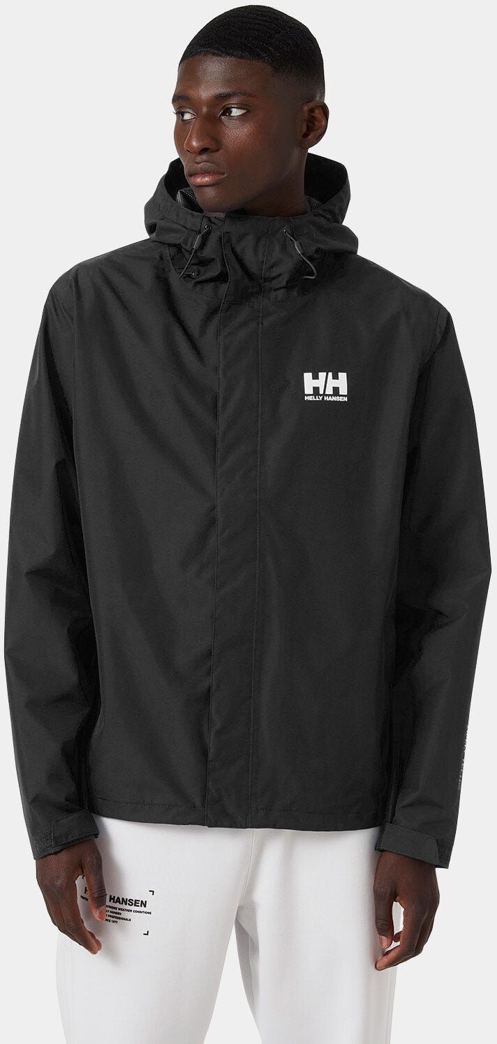 Helly Hansen Men's Seven J Outdoor Rain Jacket Black XL - Black - Male