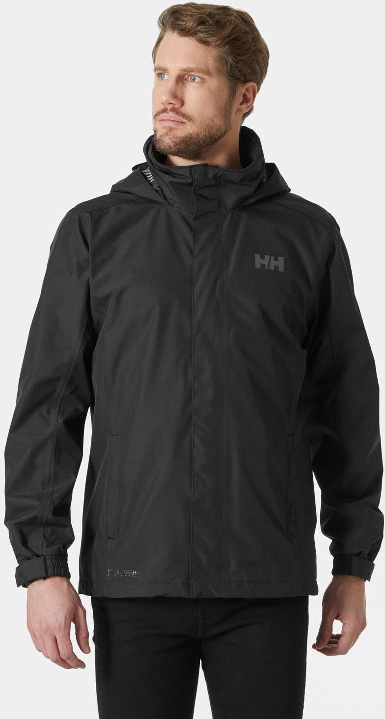 Helly Hansen Men's Dubliner Shell Rain Jacket Black L - Black - Male