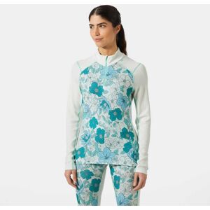 Helly Hansen Women's Lifa Merino Midweight Graphic 1/2 Zip Base Layer Blue L - Seafoam Flo Blue - Female Helly Hansen Women's Lifa Merino Midweight Graphic 1/2 Zip Base Layer Blue L - Seafoam Flo Blue - Female