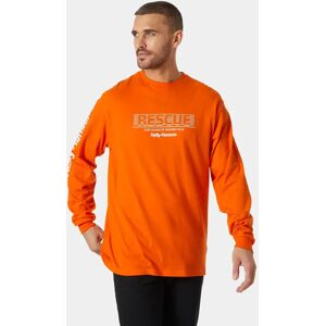 Helly Hansen Unisex YU Long Sleeve T-shirt Orange L - Bright Oran Orange - Unisex