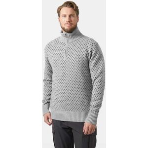 Helly Hansen Men's Arctic Ocean Icelander Wool Knit ½ Zip Sweater Grey XL - Grey Melang - Male Helly Hansen Men's Arctic Ocean Icelander Wool Knit ½ Zip Sweater Grey XL - Grey Melang - Male