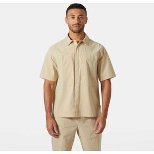 Helly Hansen Men's AWE Short Sleeve Softshell Overshirt Beige M - Scandi Sand Beige - Male Helly Hansen Men's AWE Short Sleeve Softshell Overshirt Beige M - Scandi Sand Beige - Male
