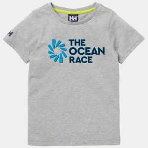 Helly Hansen Kids' and Juniors' Ocean Race Organic Cotton T-shirt Grey 104/4 - Grey Melang - Unisex