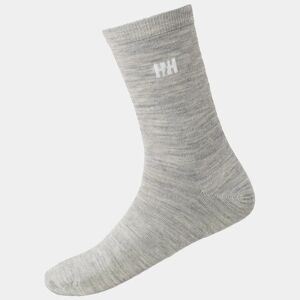 Helly Hansen Unisex Everyday Wool Sock 2Pk - Soft Classic Wool Liner Sock Grey 36-38 - Grey Melang - Unisex