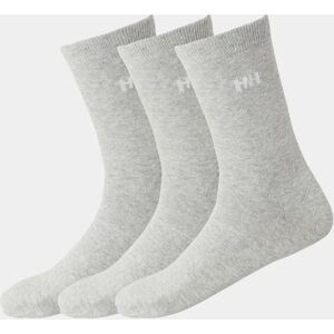 Helly Hansen Unisex Everyday Cotton Socks 3PK Grey 39-41 - Grey Melang - Unisex