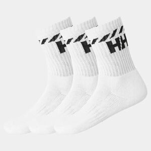Helly Hansen Men's Cotton Sport Socks 3PK White 45-47 - White - Unisex