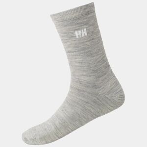 Helly Hansen Unisex Everyday Wool Sock 2Pk - Soft Classic Wool Liner Sock Grey 45-47 - Grey Melang - Unisex