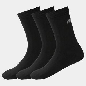 Helly Hansen Unisex Everyday Cotton Socks 3PK Black 36-38 - Black - Unisex