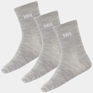 Helly Hansen K Wool Sock Basic 3Pk Grey 32-35 - Grey Melang - Unisex