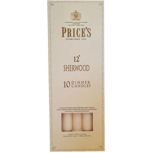 Price's Prices 12 Sherwood Candle Ivory Pack Of 10