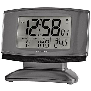 Acctim Cuba Alarm Clock Titanium/Black Acctim Cuba Alarm Clock Titanium/Black