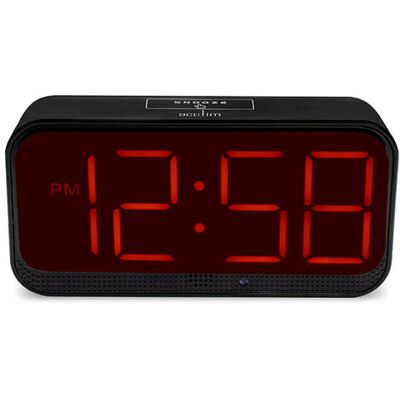 Acctim Silas Black & Red Digital Alarm Clock Acctim Silas Black & Red Digital Alarm Clock