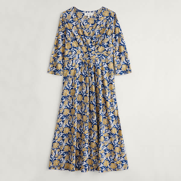 Seasalt 3/4 Chapelle Dress Woodland Garlic Marine