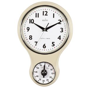 Acctim Kitchen Time Wall Clock Cream