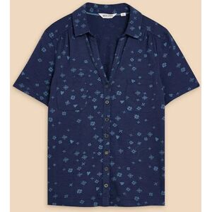 White Stuff Penny Pocket Jersey Shirt Navy