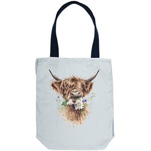 Wrendale Designs 'Daisy Coo' Highland Cow Canvas Tote Bag