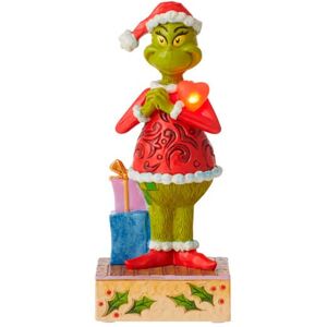 Grinch by Jim Shore Happy Grinch with Blinking Heart Figurine Grinch by Jim Shore Happy Grinch with Blinking Heart Figurine