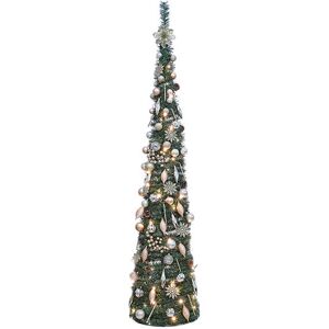 Portland Fir 7ft Pop up Christmas Tree with 80 Lights & 80 Ivory & Gold Decorations Portland Fir 7ft Pop up Christmas Tree with 80 Lights & 80 Ivory & Gold Decorations