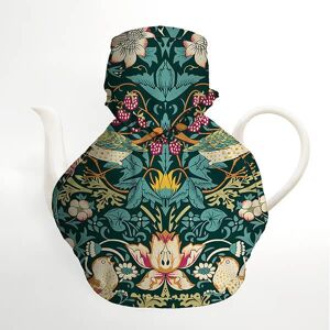 William Morris Strawberry Thief Dark Green Victorian Tea Cosy William Morris Strawberry Thief Dark Green Victorian Tea Cosy