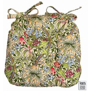 William Morris Golden Lily Piped Seat Pad William Morris Golden Lily Piped Seat Pad