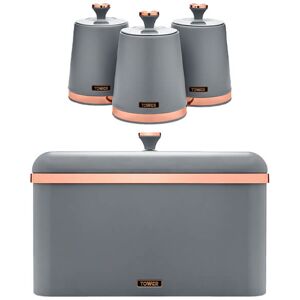 Tower Cavaletto Grey 4 Piece Kitchen Storage Set Tower Cavaletto Grey 4 Piece Kitchen Storage Set