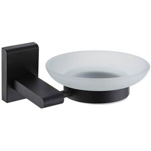 Showerdrape Unity Black Stainless Steel & Frosted Glass Wall Mounted Soap Dish Showerdrape Unity Black Stainless Steel & Frosted Glass Wall Mounted Soap Dish
