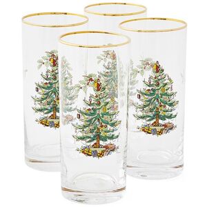 Spode Christmas Tree Set Of 4 Highball Glasses Spode Christmas Tree Set Of 4 Highball Glasses