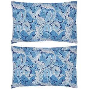 Morris & Co Acanthus Pair of Standard Pillowcases Woad Blue