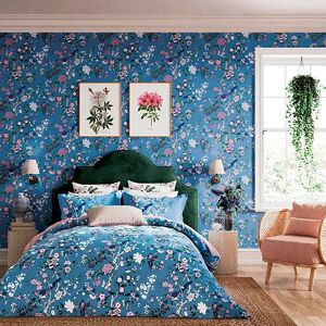 Sanderson Chinoiserie Hall Duvet Cover Set King Size Blueberry