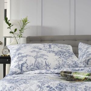 The Lyndon Company Toile De Jouy Housewife Pillowcase Pair Blue The Lyndon Company Toile De Jouy Housewife Pillowcase Pair Blue