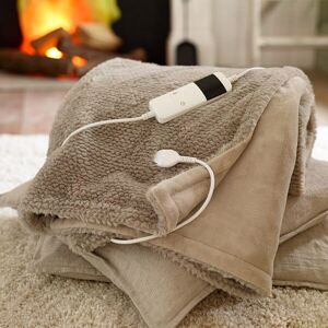 The Lyndon Company Sandringham Faux Fur 130x170cm Taupe Heated Throw The Lyndon Company Sandringham Faux Fur 130x170cm Taupe Heated Throw