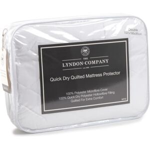 Lyndon Company Polyester Quilted Mattress Protector - White Lyndon Company Polyester Quilted Mattress Protector - White