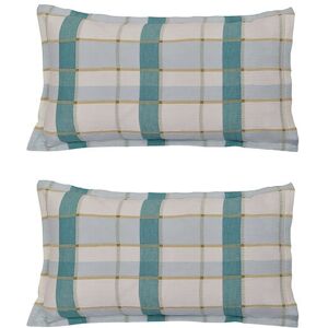 Land & Shore Rathlin Check Oxford - Green - 74x48 cm Pillowcase pair Land & Shore Rathlin Check Oxford - Green - 74x48 cm Pillowcase pair