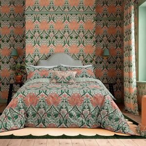 Morris & Co. Helena Duvet Cover King Peach Teal - Duvet Cover Morris & Co. Helena Duvet Cover King Peach Teal - Duvet Cover