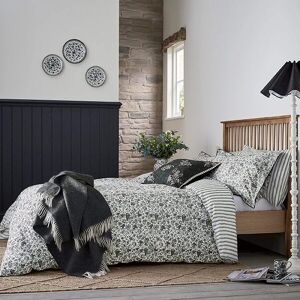 Burleigh Bedeck Regal Peacock Cotton Percale Duvet Cover Set Double Charcoal White - Duvet Cover Set Burleigh Bedeck Regal Peacock Cotton Percale Duvet Cover Set Double Charcoal White - Duvet Cover Set