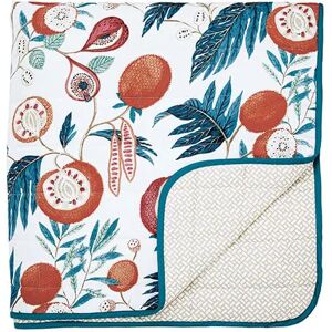 Sanderson Jackfruit Indigo & Papaya 260x265cm Quilted Throw Sanderson Jackfruit Indigo & Papaya 260x265cm Quilted Throw