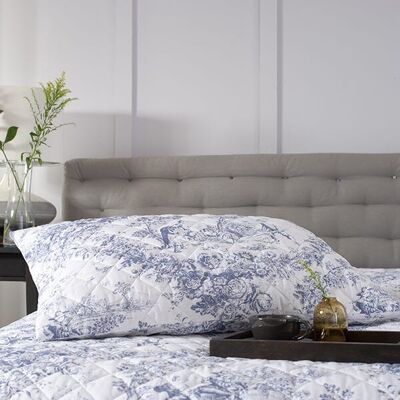 The Lyndon Company Toile De Jouy Pillow sham Pair Blue The Lyndon Company Toile De Jouy Pillow sham Pair Blue