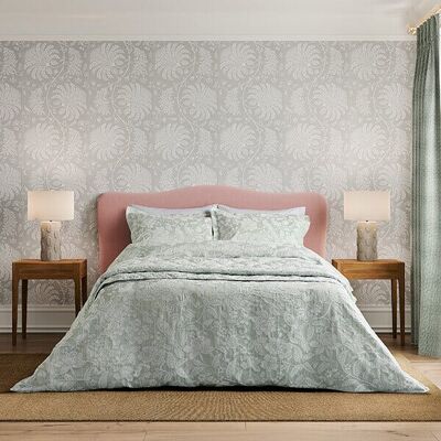 Sanderson Pyramus King Size Aqua Cover Set - Cover Set Sanderson Pyramus King Size Aqua Cover Set - Cover Set